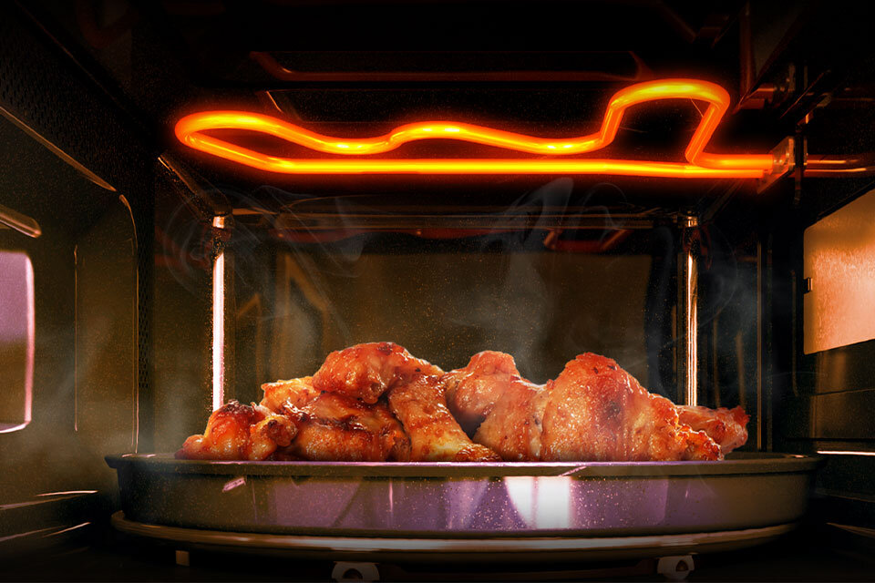 Talerz Crusty pomaga w osiągnięciu efektu zbliżonego do grillowania