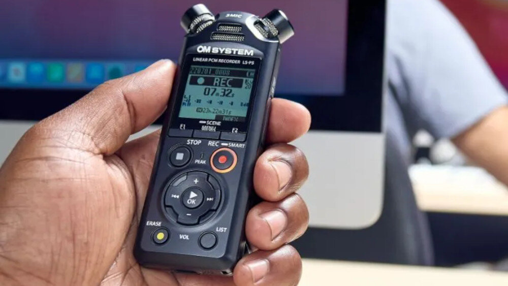 Dyktafon OLYMPUS LS-P5 - mikrofony