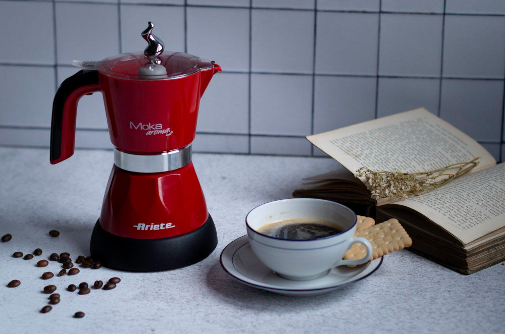 Kawiarka ARIETE Mokina 1358/16 Czerwony 100 ml Odpowiednia pojemność 2 lub 4 porcjom mocnego espresso dopasowanie potrzeby smak