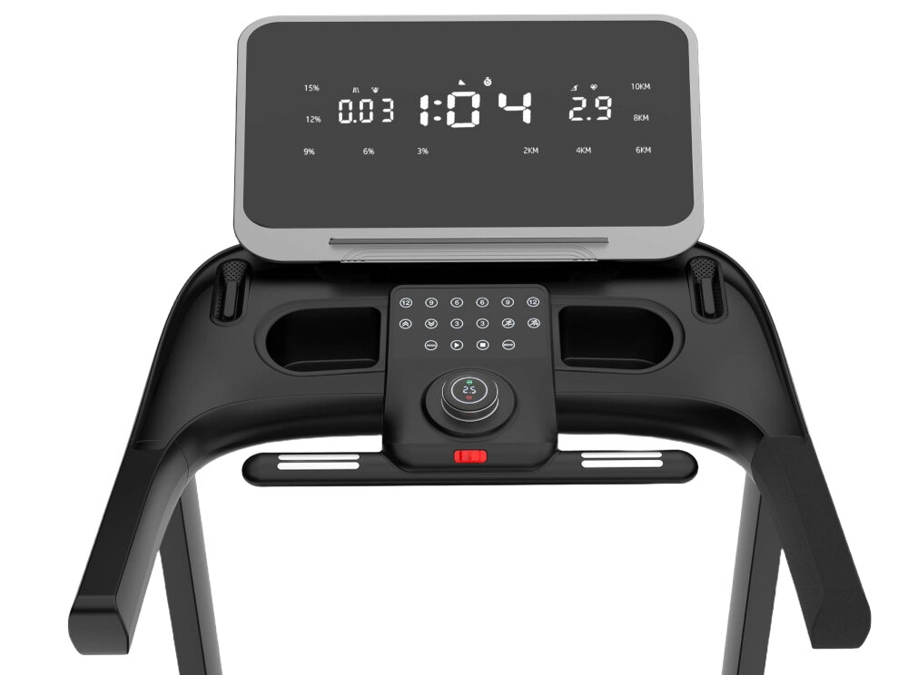Bieżnia elektryczna HERTZ FITNESS Run Master 7.0 2206W 22km-h systemy zabezpieczajace przycisk STOP klucz bezpieczenstwa bezpieczne uzytkowanie