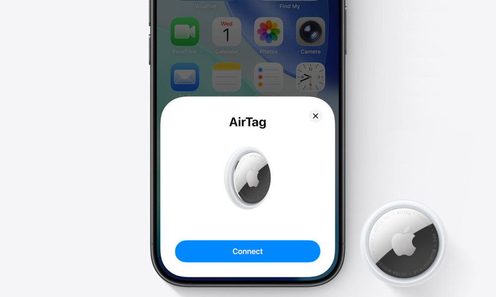 APPLE AirTag 2 Gen AirTag iPhonem lub iPadem nazwę, przypisać przedmiot i gotowe Lokalizację Apple Watch - komunikat łączenia z urządzeniem
