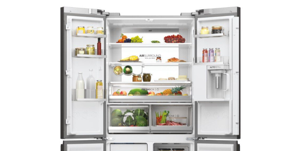 LODÓWKA HAIER HCW7819EHMP eleganckie wykończenie półki