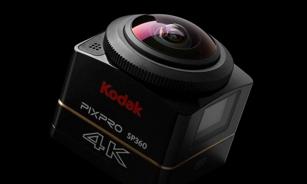 Kamera sportowa KODAK Pixpro SP360 4K Aqua Sport Pack panorama rozdzielczość filmy zdjęcia łączność aplikacja akumulator ładowanie 