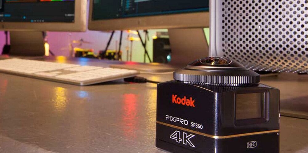 Kamera sportowa KODAK Pixpro SP360 4K Aqua Sport Pack panorama rozdzielczość filmy zdjęcia łączność aplikacja akumulator ładowanie 