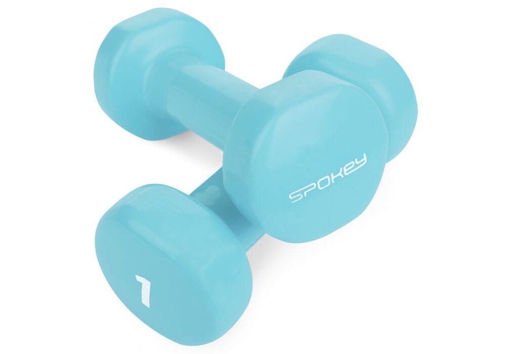 Hantle SPOKEY Shape IV (2 x 1 kg) w niebieskim kolorze do domowej siłowni