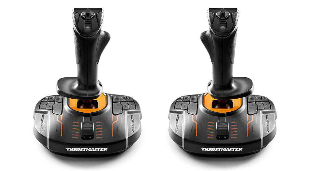 Kontroler THRUSTMASTER T16000M Space Sim Czarno-pomarańczowy (PC) samolot uczucie latanie joystick