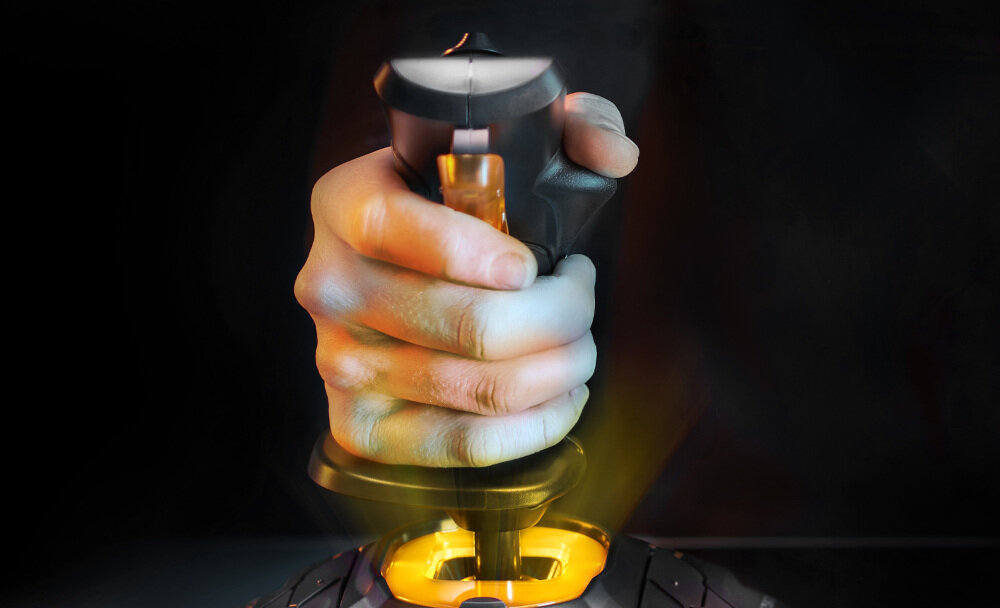Kontroler THRUSTMASTER T16000M Space Sim Czarno-pomarańczowy (PC) czujniki magnetyczne trwałość żywotność