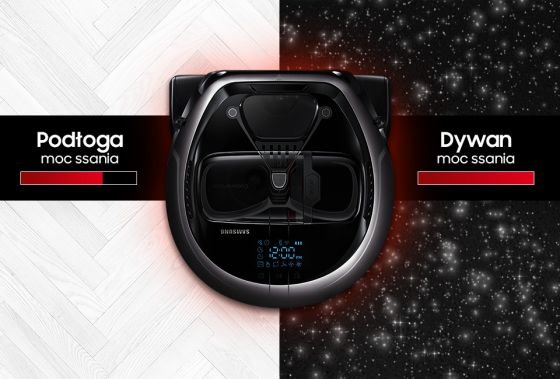 Samsung Optymalna moc odkurzania niezależnie od podłoża. Kontrola siły ssącej