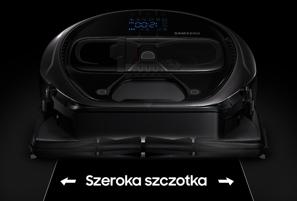 Samsung Szybsze i skuteczniejsze czyszczenie większych powierzchni. Szeroka szczotka