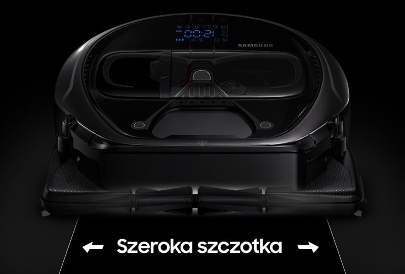 Samsung Szybsze i skuteczniejsze czyszczenie większych powierzchni. Szeroka szczotka