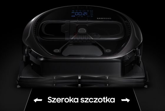 Samsung Szybsze i skuteczniejsze czyszczenie większych powierzchni. Szeroka szczotka