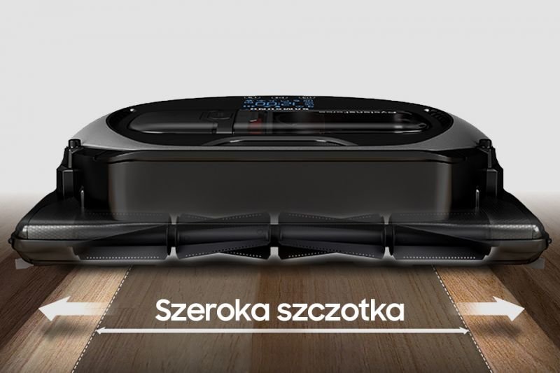 Samsung Szybsze i skuteczniejsze czyszczenie większych powierzchni. Szeroka szczotka