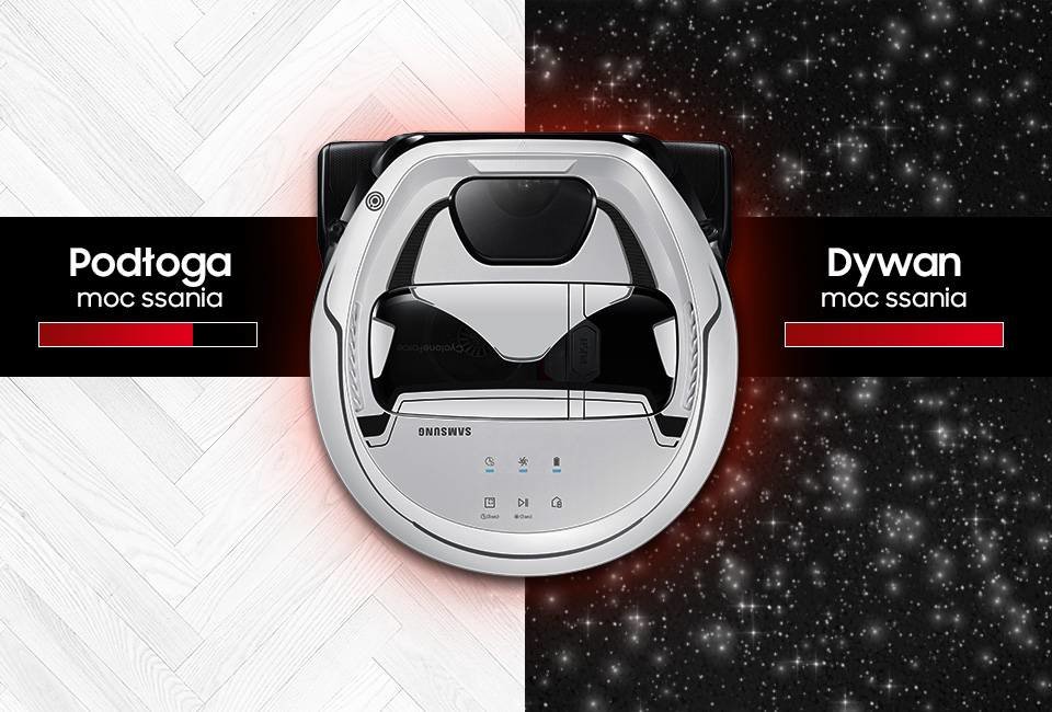 Samsung Optymalna moc odkurzania niezależnie od podłoża. Kontrola siły ssącej