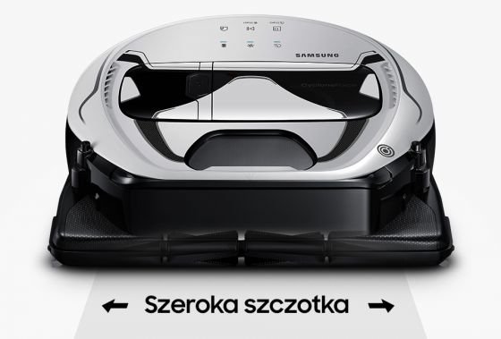 Samsung Szybsze i skuteczniejsze czyszczenie większych powierzchni. Szeroka szczotka