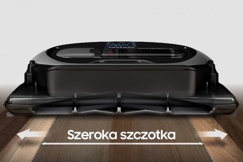 Samsung Szybsze i skuteczniejsze czyszczenie większych powierzchni. Szeroka szczotka