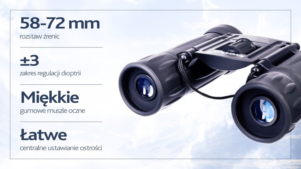 Lornetka LEVENHUK Atom 8x21 Wywijane muszle oczne regulacja dioptrii   