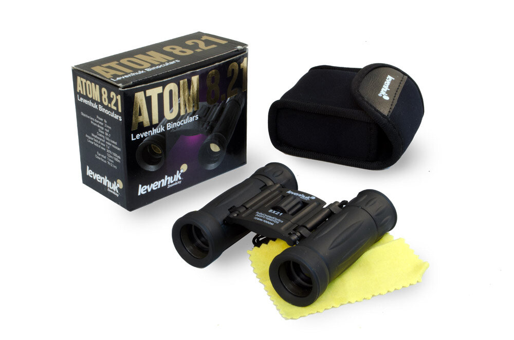 Lornetka LEVENHUK Atom 8x21 zestaw 