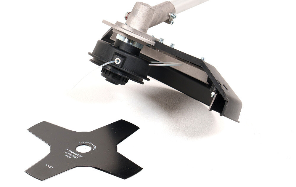 Kosa elektryczna NAC PHCBE90-CH + nożyce do żywopłotu + piła tarcza tnaca z wysokiej jakosci stali szerokosc robocza 23 cm glowica z zylka tnaca o srednicy 2.0 mm podawana automatycznie szerokosc robocza 35 cm