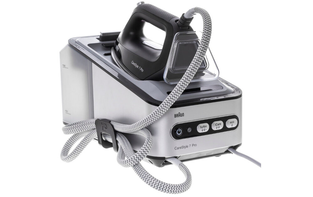 Generator pary Braun CareStyle 7 IS 7156 BK inteligentny interfejs cyfrowy Panel LED system Auto-off