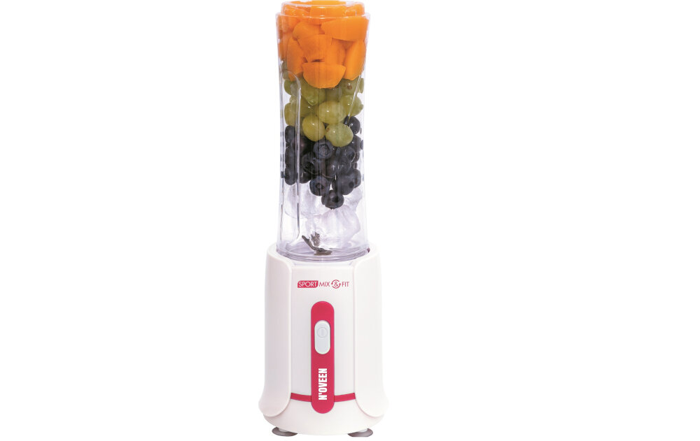 Blender kielichowy NOVEEN Sport Mix & Fit SB220 Czerwony moc wydajnosc 300 watow