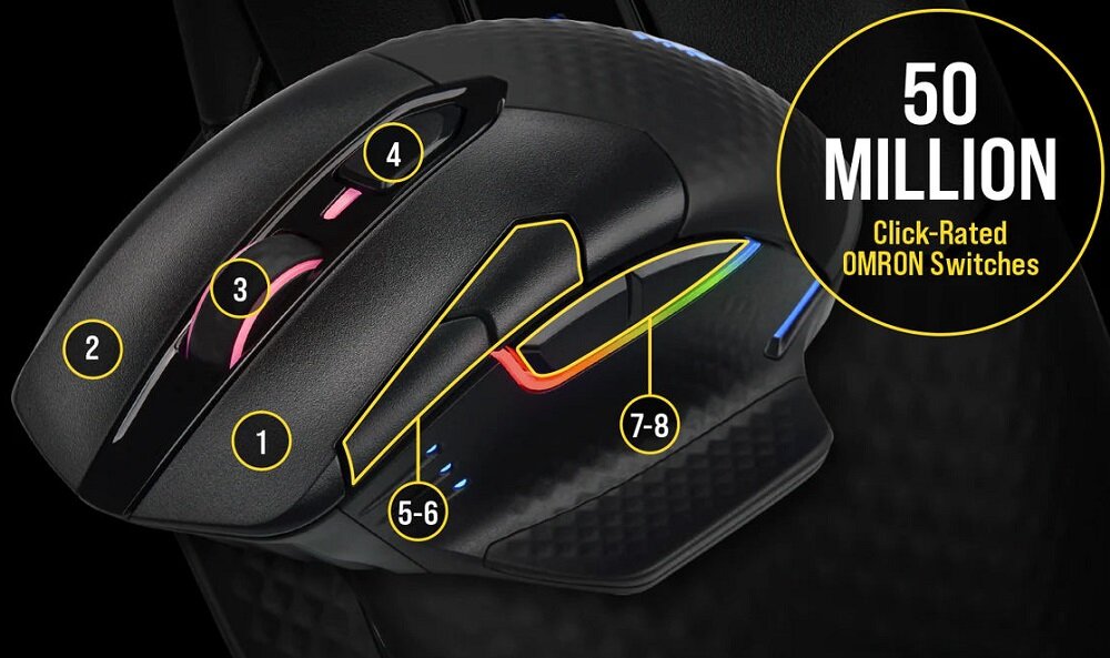 Mysz CORSAIR Dark Core RGB - Bezprzewodowa praca