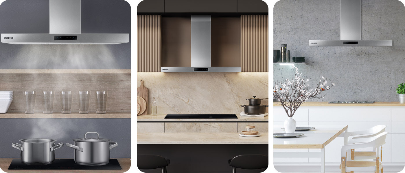 NK36M5060SS marki Samsung: Media Expert: wyposażony w trzy tryby pracy Kominowy NK36M5060SS marki Samsung: Media Expert: wyposażony w trzy tryby pracy