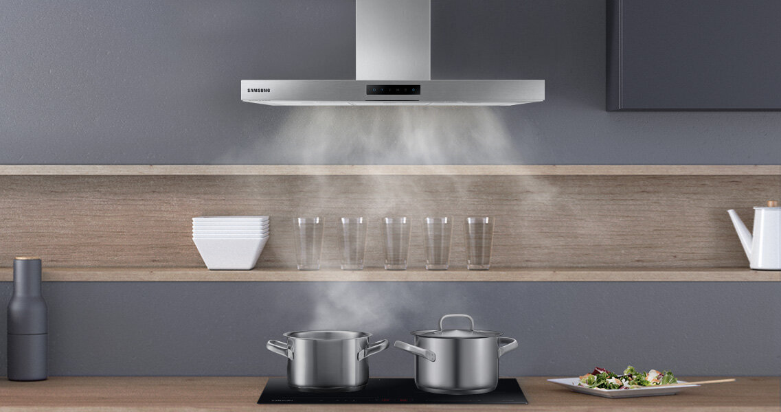 Okap NK36M5060SS marki Samsung: Media Expert: 3 tryby pracy Okap kominowy NK36M5060SS marki Samsung: Media Expert: 3 tryby pracy