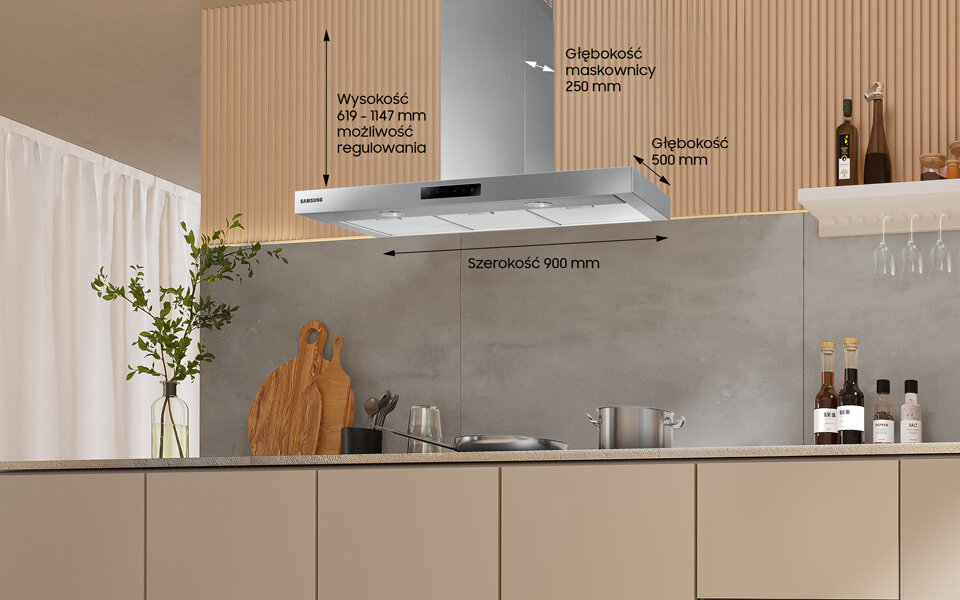 Okap NK36M5060SS marki Samsung: Media Expert: szerokość 900 mm Okap kominowy NK36M5060SS marki Samsung: Media Expert: szerokość 900 mm