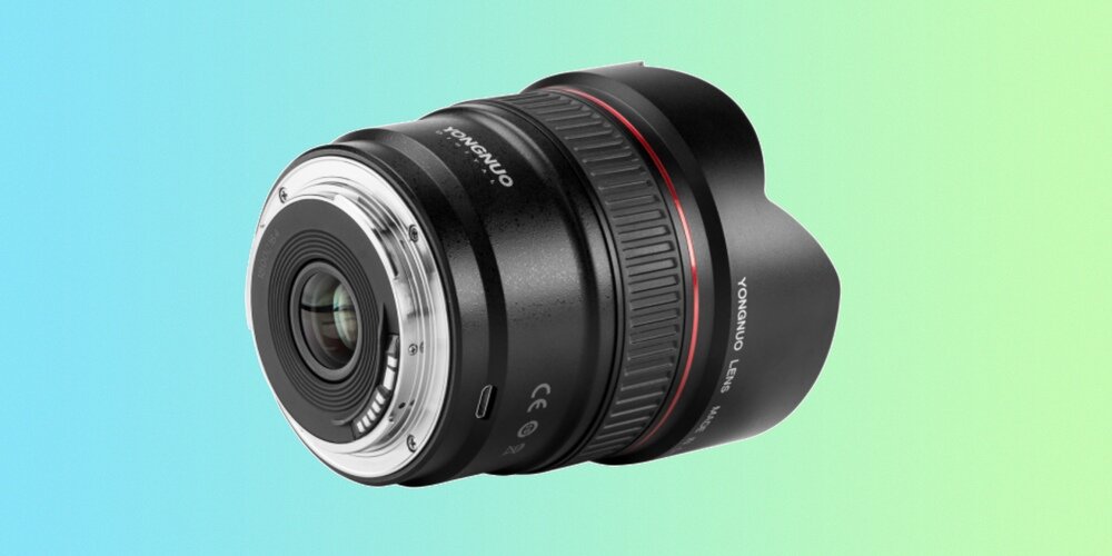 Obiektyw Yongnuo YN 14 mm f/2,8 do Canon EF od strony mocowania Canon EF