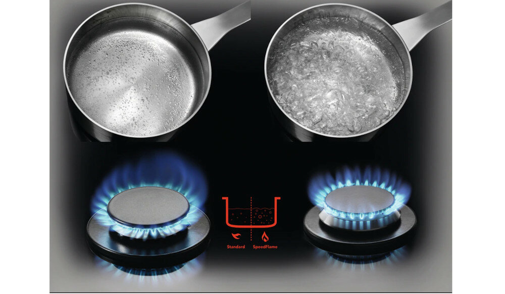 Płyta gazowa AEG HKB64440 NB palniki oszczędność