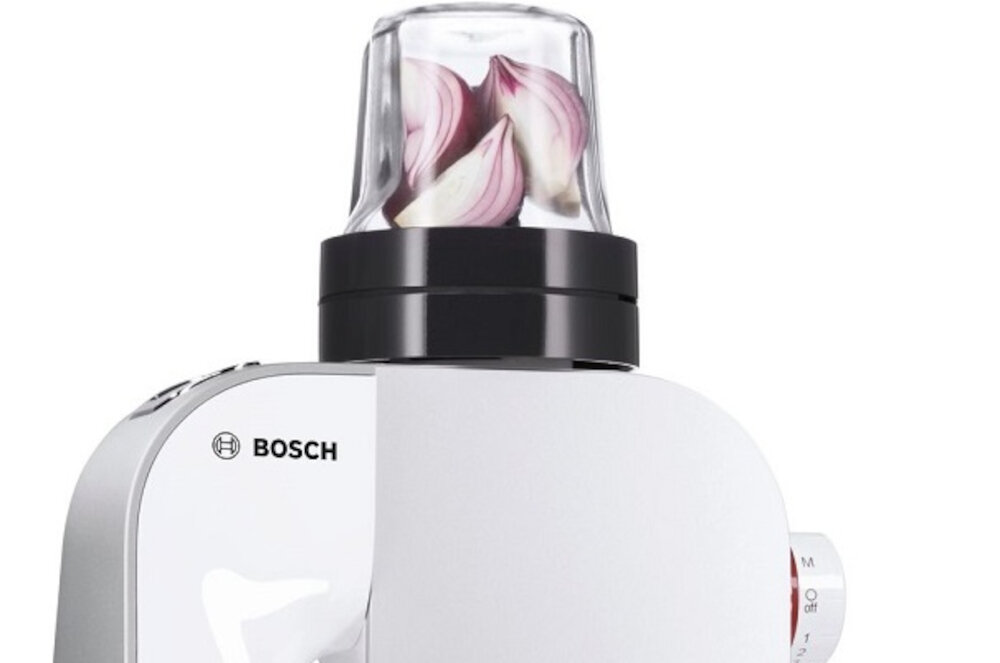 Akcesorium do robotow BOSCH Multi-Mlynek MUZ45XCG1 trzy funkcje w jednym akcesorium kompatybilne mielenie rozdrabnianie przechowywanie