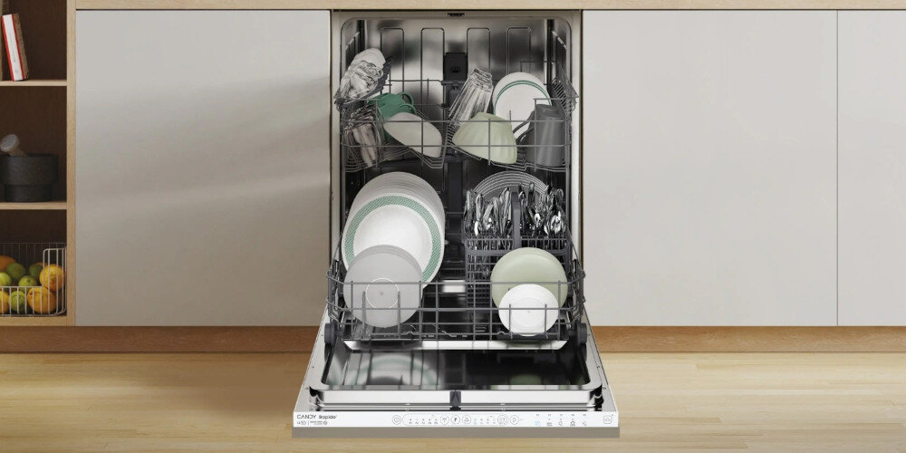 Zmywarka CANDY RapidÓ CIP 3E7L0W Opóźnienie startu o 3-6-9 h planowanie godzina godziny nocne niższe rachunki oszczędności