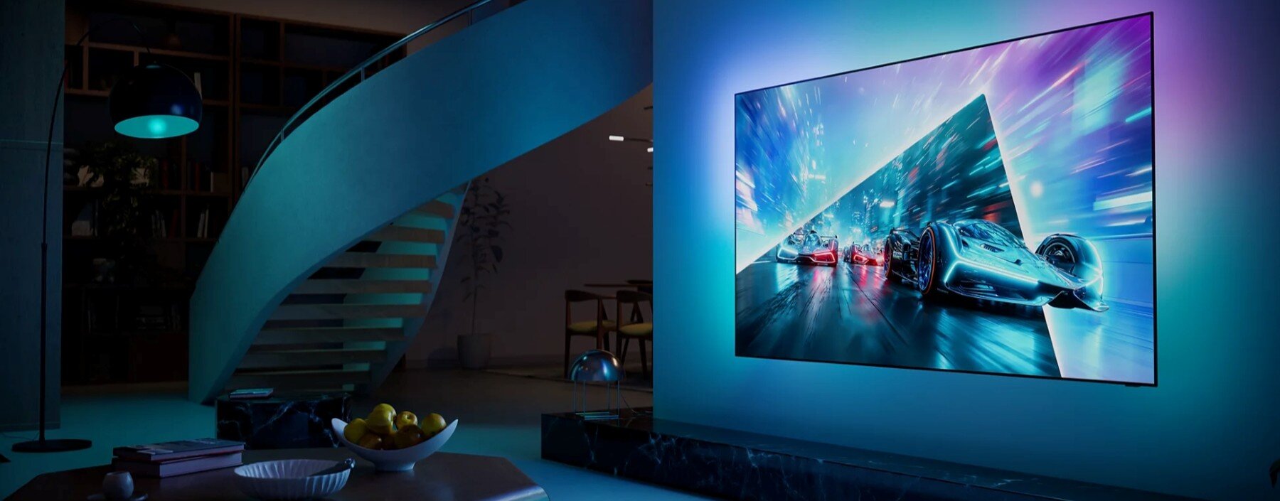 Nowe telewizory Philips Ambilight robią wrażenie. Jest OLED, RGB Mini-LED i ekran 100 cali Philips pokazał telewizor, który może zająć całą ścianę. Do tego OLED z jasnością 4500 nitów