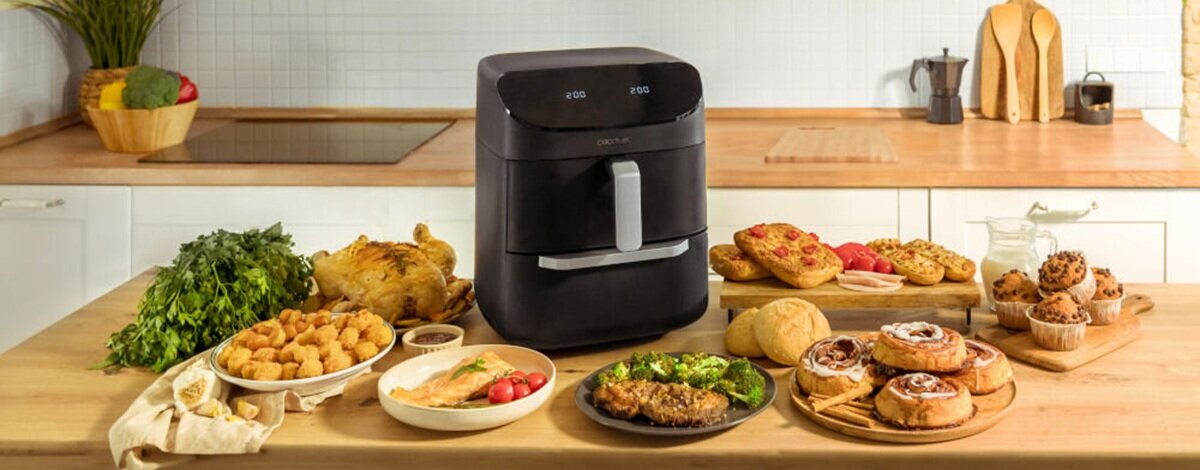 Trzy urządzenia, a jeden Air Fryer. CECOTEC FoodCourt 11000 Connected C wyręczy cię w kuchni Air Fryer CECOTEC