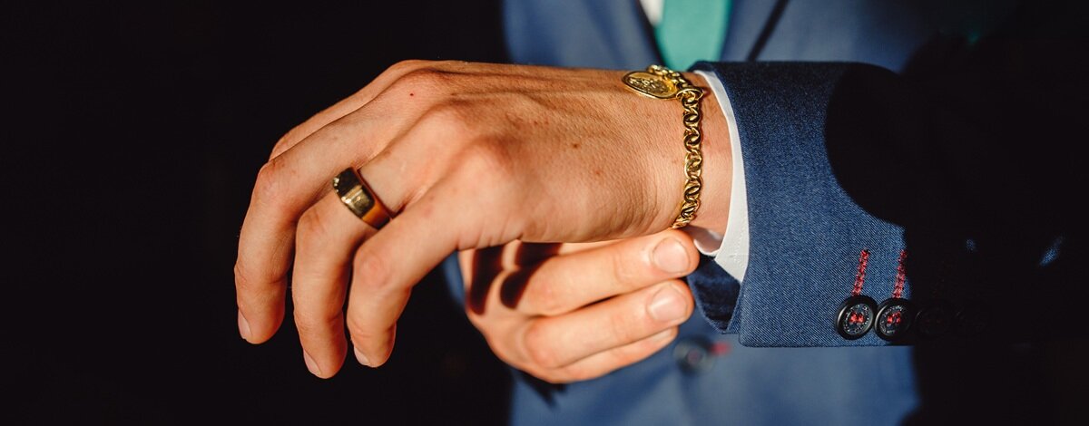 srebrna bransoletka męska z grawerem