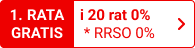 Pierwsza rata gratis i 20 rat 0%* RRSO 0%