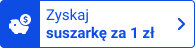 emblemat z napisem zyskaj suszarkę za 1 zł