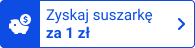 emblemat z niebieskim napisem zyskaj suszarkę za 1 zł