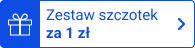 emblemat z niebieskim napisem zestaw szczotek za 1 zł