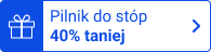emblemat z niebieskim napisem pilnik do stóp 40% taniej
