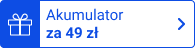 emblemat z niebieskim napisem akumulator za 49 zł