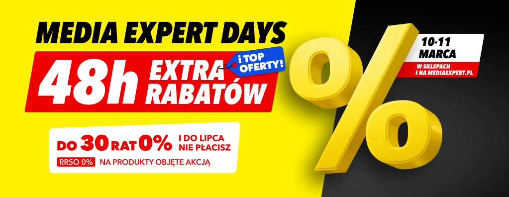Biała pralko-suszarka Haier i oferta specjalna Media Expert.