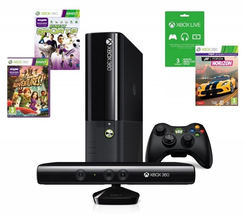 Forza Horizon 4 Radiosender Wechseln Xbox Konsola Xbox 360 500GB + Kinect+ Gry (Forza Horizon+ Sports 1