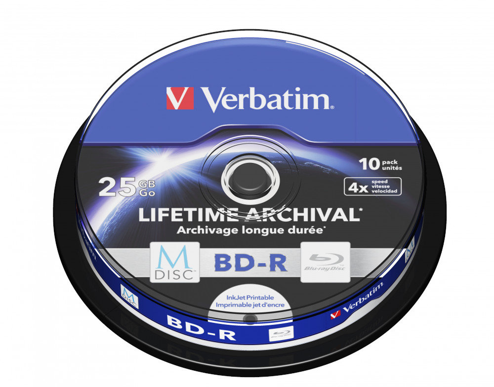 VERBATIM BDR MDISC Inkjet Printable (10 Cake) Płyta niskie ceny i
