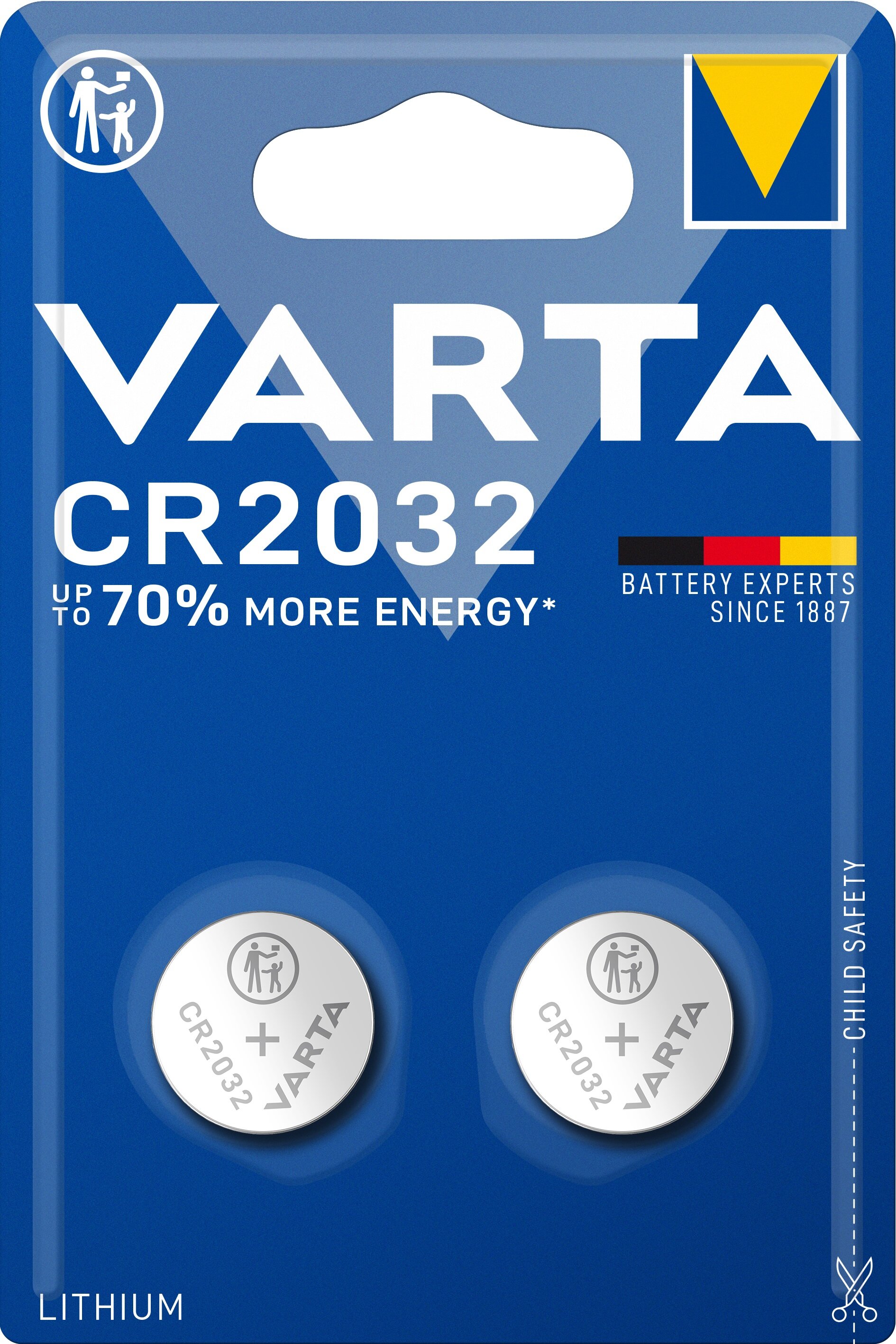 CR2032 FM VARTA MICROBATTERY - Pile: lithium, 3V; CR2032,pastille;  non-rechargeable; Ø20x3,2mm; BAT-CR2032-FM-F1N