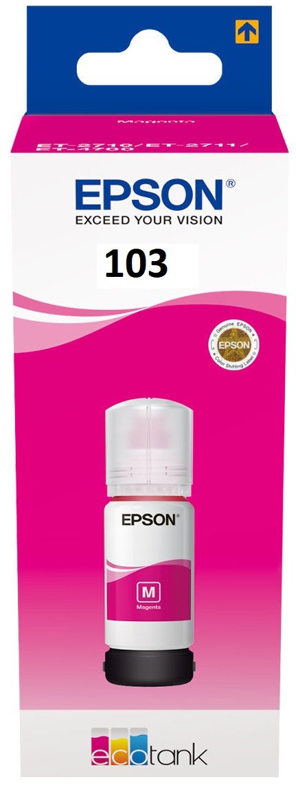 EPSON EcoTank 103 Purpurowy 65 ml C13T00S34A Tusz - niskie ceny i ...