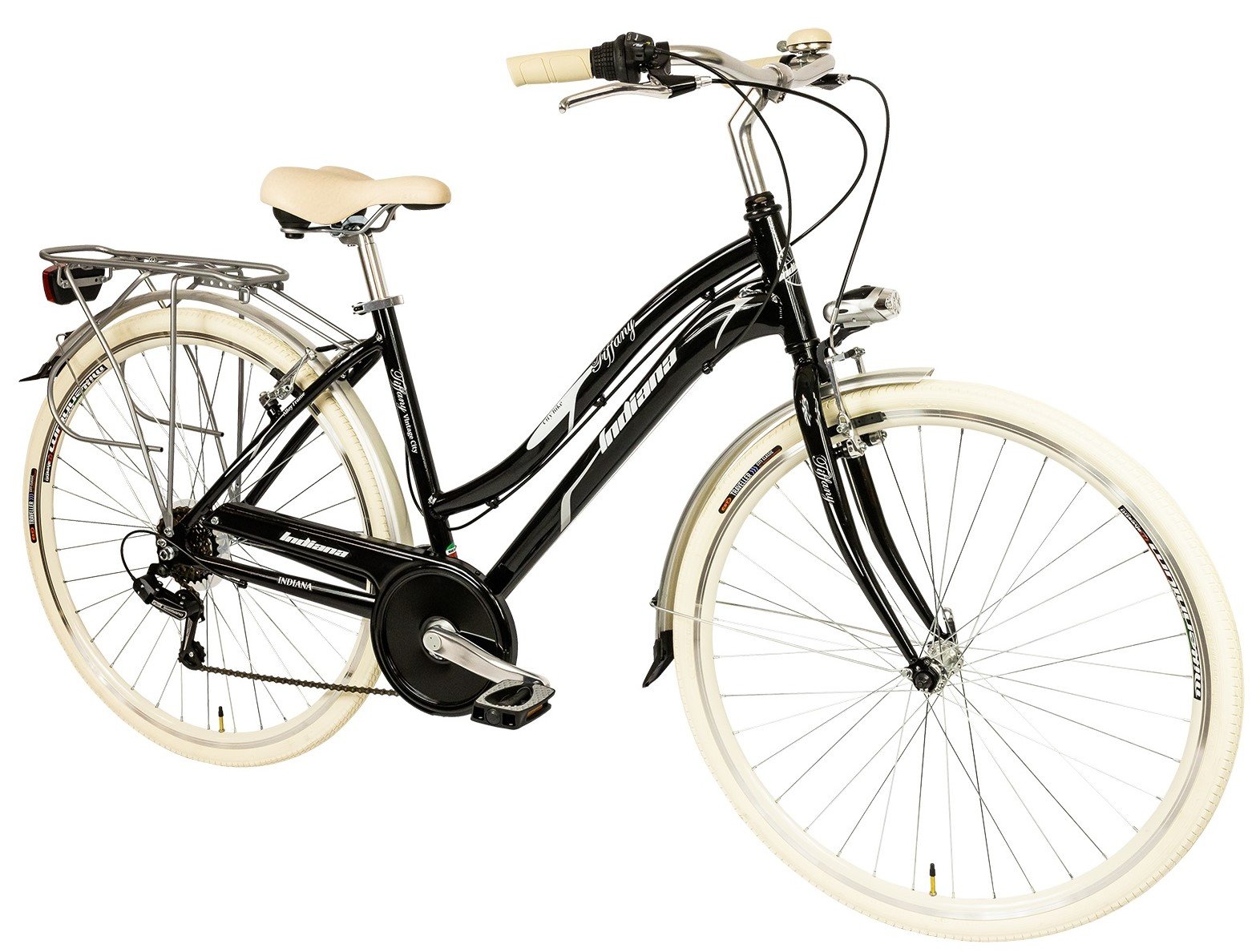 INDIANA Tiffany 6B 28 cali damski Czarny Rower miejski niskie ceny i