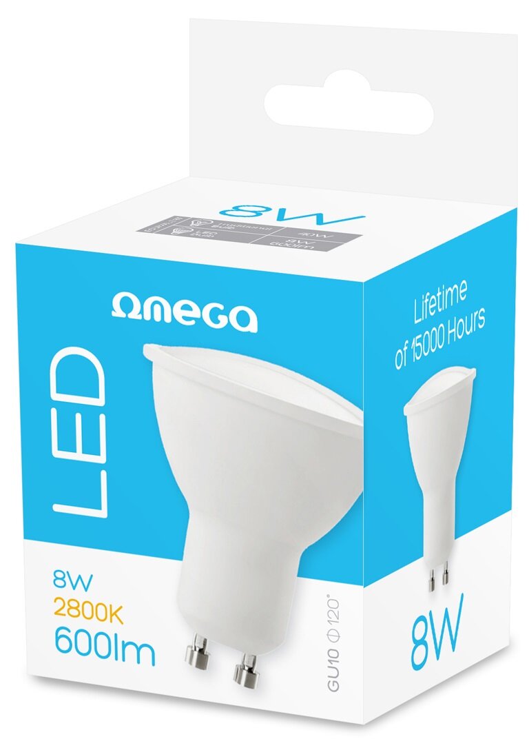 OMEGA OMELGU10-8W 8W GU10 Żarówka LED - niskie ceny i opinie w Media Expert