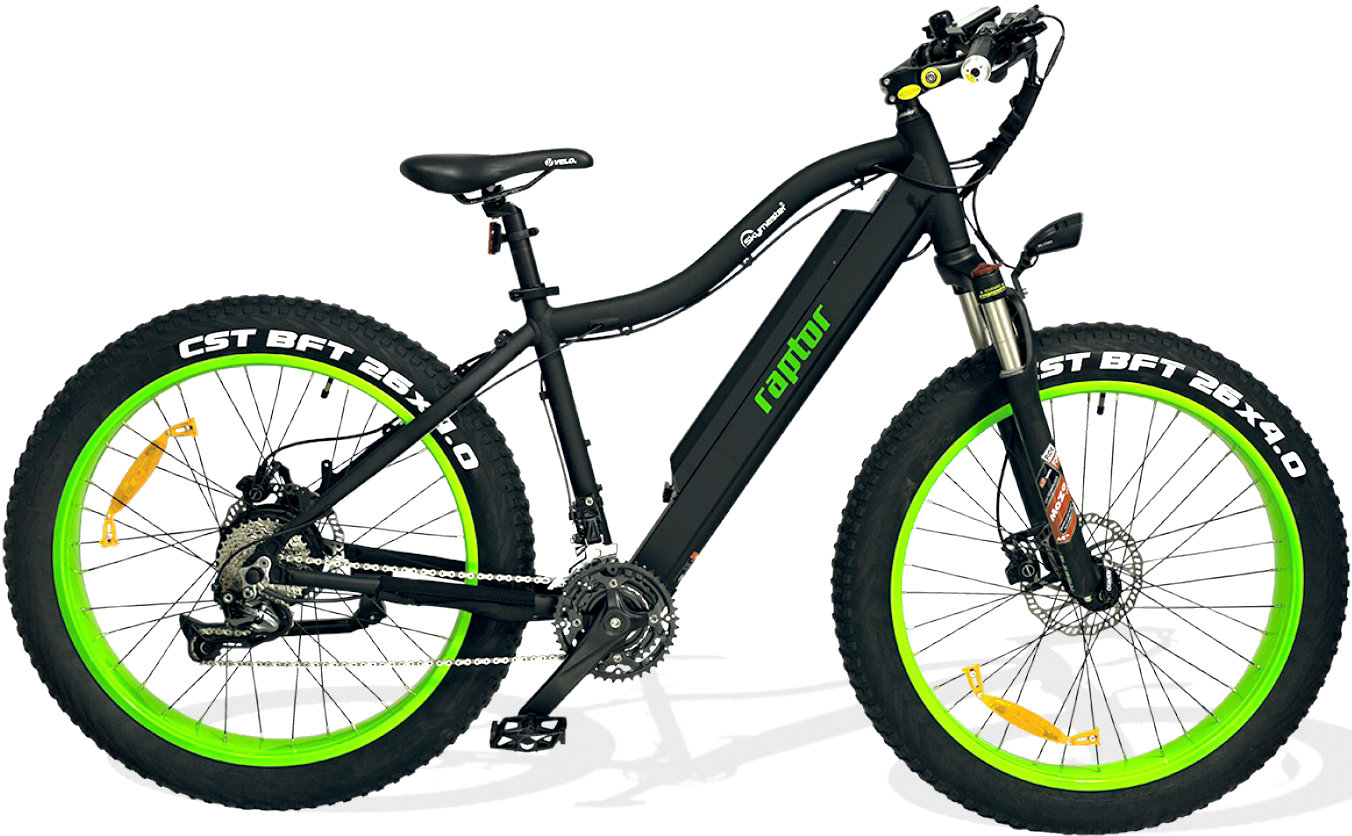 SKYMASTER Raptor M18 26 cali męski Czarnozielony Rower elektryczny