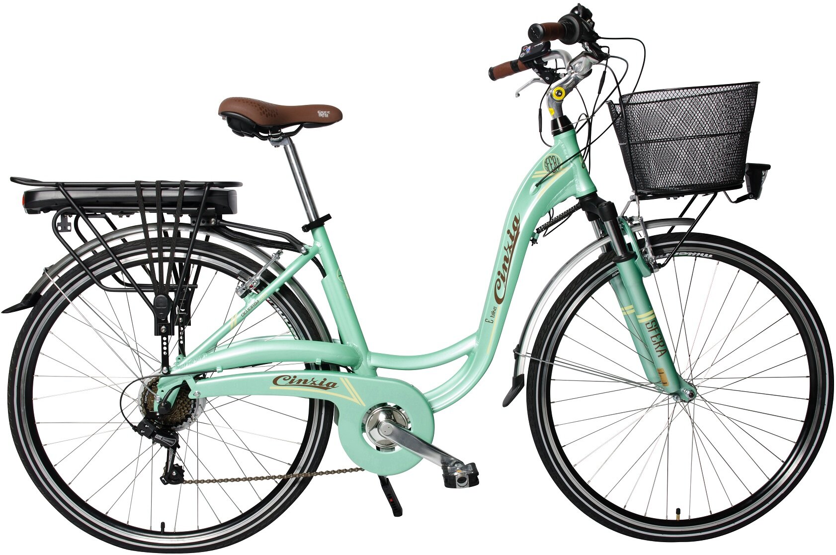 CINZIA Sfera D18 26 cali damski Zielony Rower elektryczny niskie ceny